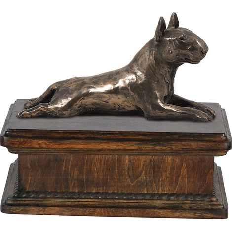 Urne funéraire Bull Terrier pour cendres de chien, urne classique avec statuette, urne élégante ornée d'un chien par Art-Dog (1/5)