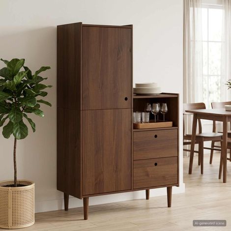 vidaXL Armadio BILBAO Caramello 100 x 45 x 160 cm (1/5)