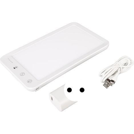 Lampe LED luminothérapie lumière blanche 5 niveaux de luminosité aide au sommeil 100‑240V prise EU (1/5)