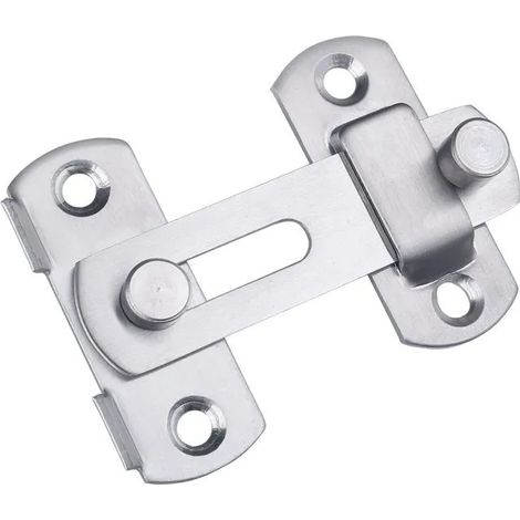 5 PCS Loquet De Porte En Acier Inoxydable, Verrou Porte Coulissante Intérieure Avec Vis, Installation Facile Pour Porte, Fenêtre, Placard, Salle De Bain, Anti-Rouille, Argent (1/5)