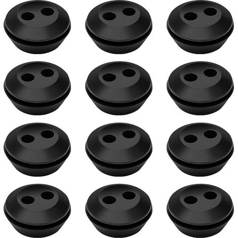 12 Pièces Réservoir de Carburant Œillets en Caoutchouc, Caoutchouc Douille Joint de Réservoir 2 Trous, pour Débroussailleuse, Débroussailleuse, Souffleur (1/5)