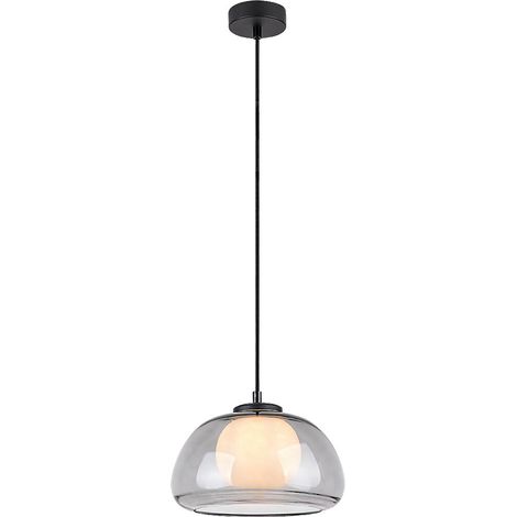 Lampada a sospensione Rabalux Elowen vetro fumè Ø25cm (1/5)