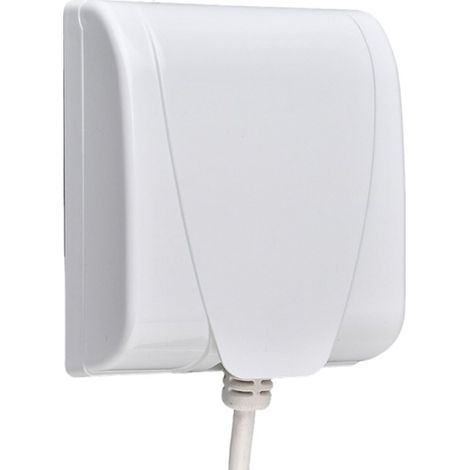 Tapa para enchufe, Tapa impermeable para interruptor y enchufe, Tapa para enchufe de baño, 11,4  10  4,1 cm, baño y cocina, Blanca (1/5)