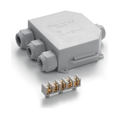 RAYTECH Boîte de jonction Babybox3 95x110xh 43 mm + connecteur + 4 presses étoupes (1/2)
