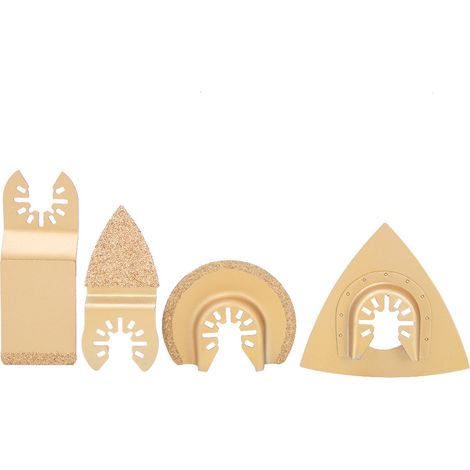 4 Pièces Lame de Scie Universelle pour Outil Oscillant, Coupe Bois, Plastique et Métaux Tendres (1/5)
