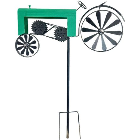aus Metall Traktor Windskulptur aus Metall für draußen