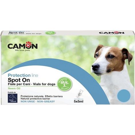 Spot-On Camon Protection cane oltre 11 kg 5 fiale 5 ml – Olio di Neem – Protezione naturale (1/2)