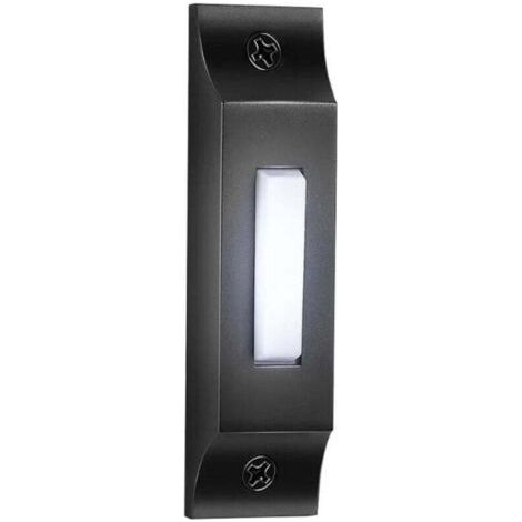 BUNTHAUS PA Pulsante del campanello illuminato a LED, eleganti e robusti pulsanti in metallo da parete per la casa, interruttore universale per l'apertura della porta del garage (nero opaco) (1/4)