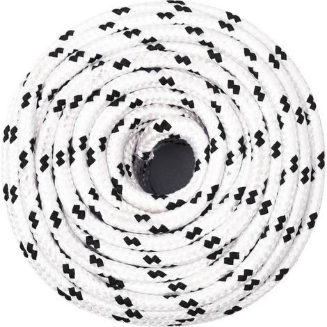 Corde de bateau tressé Blanc 10 mmx25 m Polyester