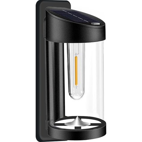 Set di 1 lampada solare da giardino per esterni, luce solare da esterno impermeabile, luce solare da parete a LED retrò, dimensioni: 10x7x21 cm (1/4)