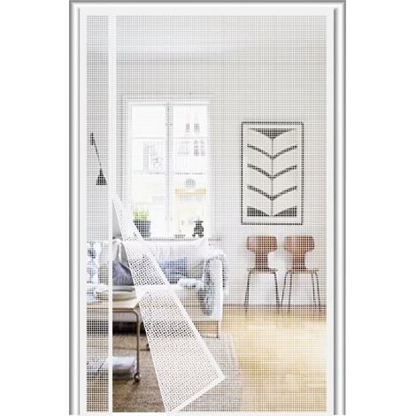 Moustiquaire Porte Magnétique 100x215cm Ouverture Latérale Fibre de verre, Peut être Tourné à Gauche et à Droite Moustiquaire Porte Fenetre maillage renforcée, Fermeture Automatique, Anti-rayures (1/5)