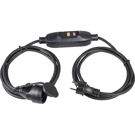 1 Rallonge Électrique 3m, Prise Schuko Avec Interrupteur, Câble Caoutchouc IP44, Pour Extérieur (1/5)