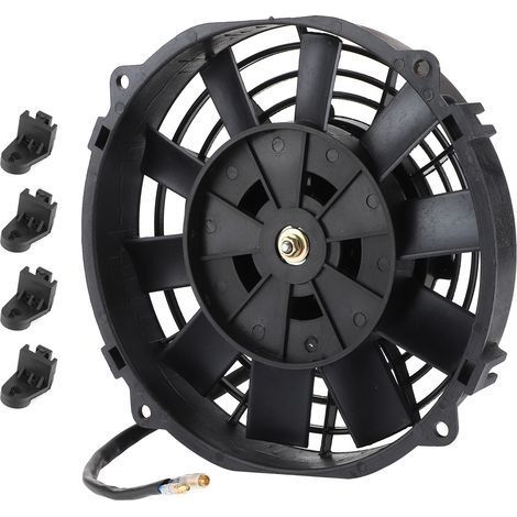 Ventilateur électrique universel de 20 cm pour radiateur, climatisation automobile, 10 pales, 12 V, 80 W, 2 250 tr/min (1/4)
