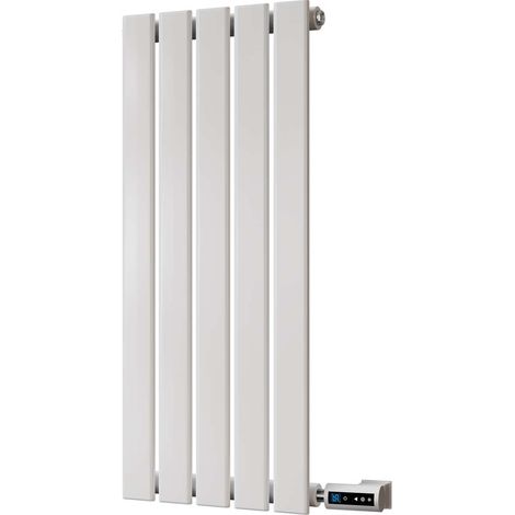 Typhoon - White Horizontal Electric Radiator H800 x W340mm Single Panel 200w Thermostatic WIFI - Feet Included (1/2)