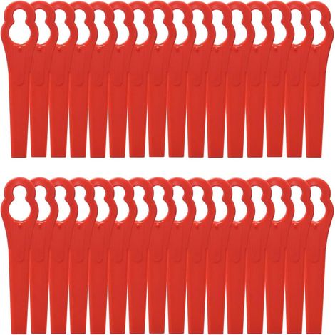 50 pezzi di lame di ricambio in plastica per decespugliatore, lame di ricambio per decespugliatore, lame di ricambio per tosaerba in plastica, lame di taglio in plastica per decespugliatore da giardin