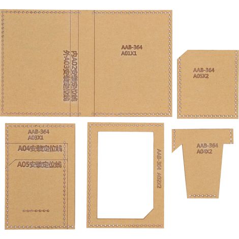 5 Gabarits en Acrylique pour Permis de Conduire - Pochette DIY, Modèle Cuir, Dessin et Moulage Artisanat (1/5)