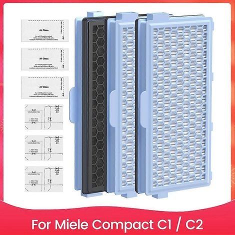 Filtres pour aspirateurs Miele Compact C1 et C2, Complete C2 et C3, filtres de protection moteur S8340 et filtres d'échappement (1/5)