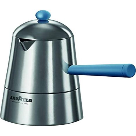 Cafetière en aluminium, manche noir, tasse 1