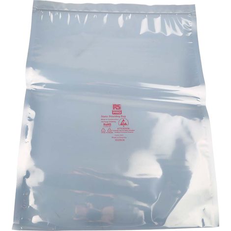 Sachet antistatique RS PRO 406mm x 305mm, Fermeture à Zip, Argent ( Prix pour Sachet de 100 ) (1/2)