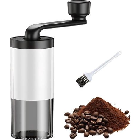 Handkaffeemühle tragbare Kaffeemühle handgefertigte Keramik-Kaffeemühle kleine tragbare Kaffeemühle mit Bürste für Reisen Camping Büro Espresso (1/5)