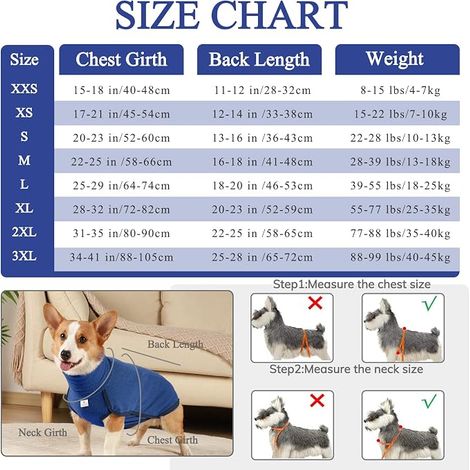 Pull Chien, Manteau Chien Hiver, Vetement Chien Chat, Pull-Overs Chiens -Bleu XS (1/4)