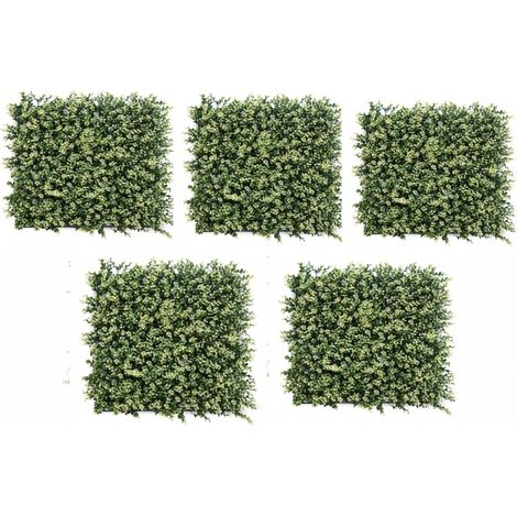 Mur Vegetal Artificiel LCD Modulaire 5 pcs plaque de 1mx 1m décoratif jardin, surface total 5x5m