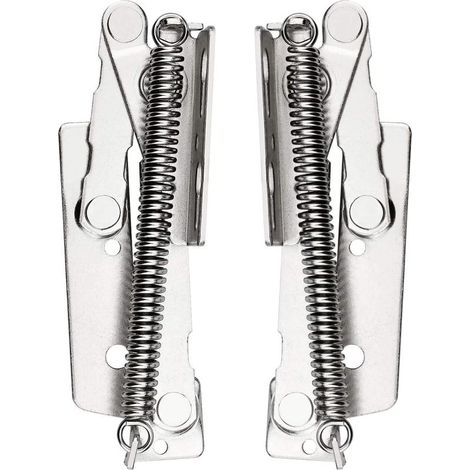 Lot de 2 charnières à ressort pour canapé-lit pliant – Acier inoxydable nickelé – Charge 10 kg – Angle d'ouverture 80° (1/5)