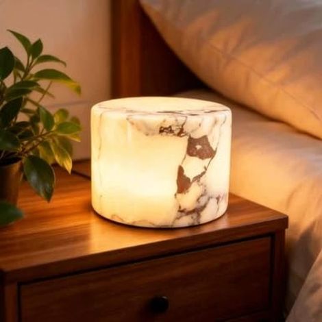 Lampe tactile effet marbre : lampe de chevet rechargeable USB-C avec 5 modes d’éclairage – design moderne et épuré, idéale pour la chambre ou le bureau. (1/5)
