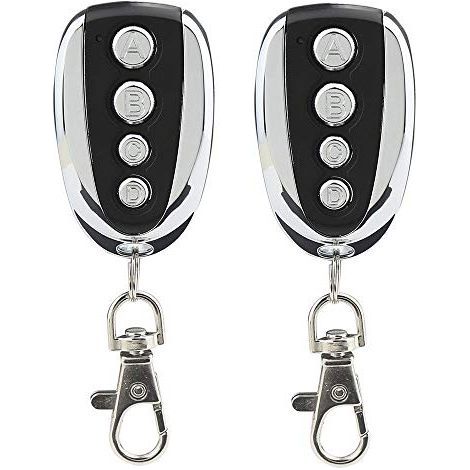 Lot de 2 télécommandes universelles pour porte de garage et portail 433,9 MHz avec quatre canaux - Remplacement idéal (1/5)