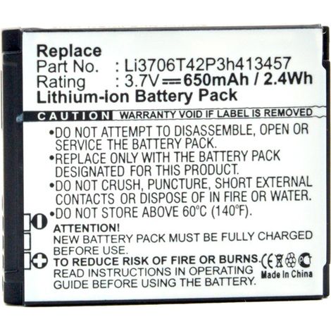 NX - Batterie téléphone, smartphone, GSM pour Vodafone 3.7V 650mAh - LI3706T42P3H413457 (1/4)