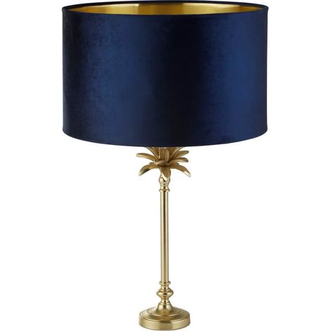 Lampe de table Palm or avec bleu foncé - EU81210AZ