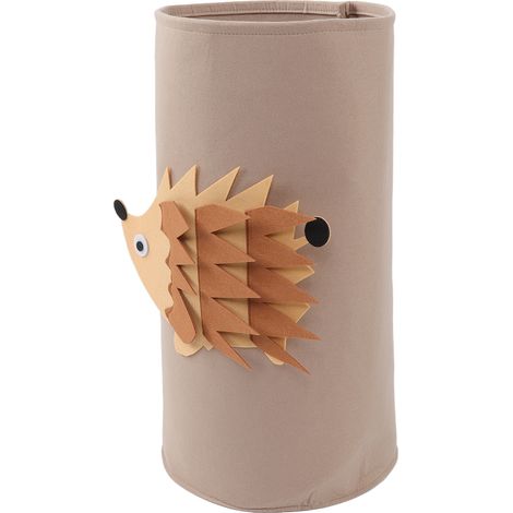 Panier à linge en coton épais, motif animaux de dessin animé, jouets pour enfants, articles ménagers divers, vêtements, feutrine, seau de rangement en coton, hérisson (1/5)