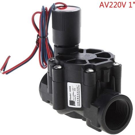 Électrovanne normalement fermée 3/4" 1" pour vanne 220 V/24 V en nylon pour vanne d'eau, dimensions 112 x 82 x 120 mm (1/5)