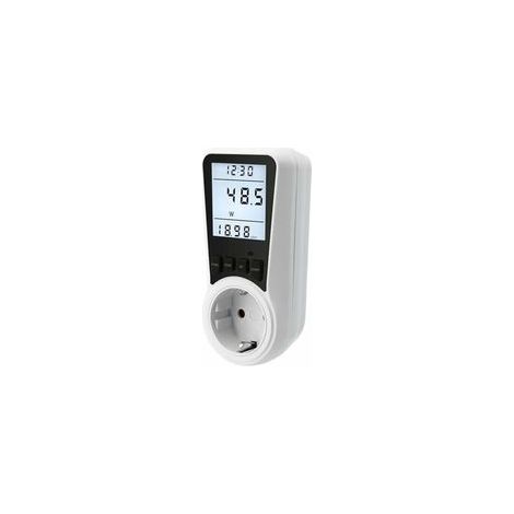 Compteur électrique pour prise de courant, compteur de coût énergétique, compteur de courant, prise de courant, compteur électrique avec écran LCD, 3680 W MAX/16 A (1/4)