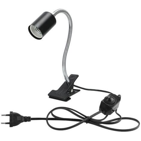 360 degrés rotatif température réglable tortue lézard poisson reptile lampes thermiques pince de base support à pince support d'éclairage prise ue 220V (1/5)