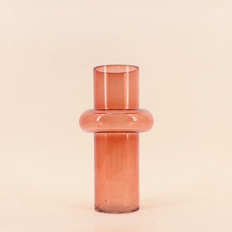 Vase anneau en verre, H25cm