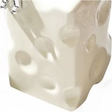 Große Keramikflasche für Handseife, luxuriöser und eleganter Shampoo- und Duschgelspender fürs Badezimmer, Pumpspender – cremeweiß (1/5)