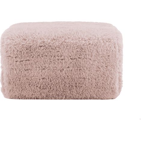 Pouf Aviana en peluche rose Pouf Aviana Peluche Rose – Tendance et Léger – Assise Moelleuse – Parfait pour Chambre d’Enfant (1/5)