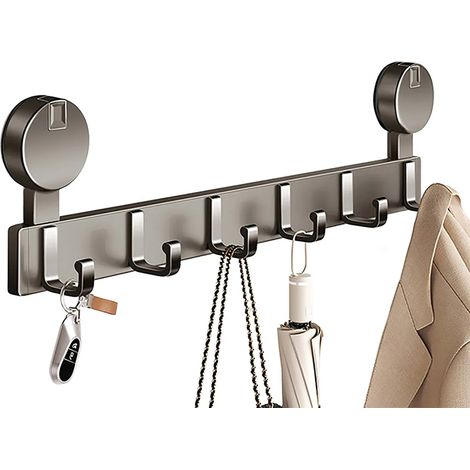 Türhaken mit Saugnapf, Handtuchhalter fürs Badezimmer, hohe Tragfähigkeit, rostfrei und einfach zu montieren.