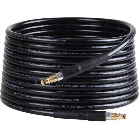 Tuyau Haute Pression Flexible 15 mètres Compatible Kärcher K2 K3 K4 K5 K6 K7 avec Connecteur Rapide (1/4)