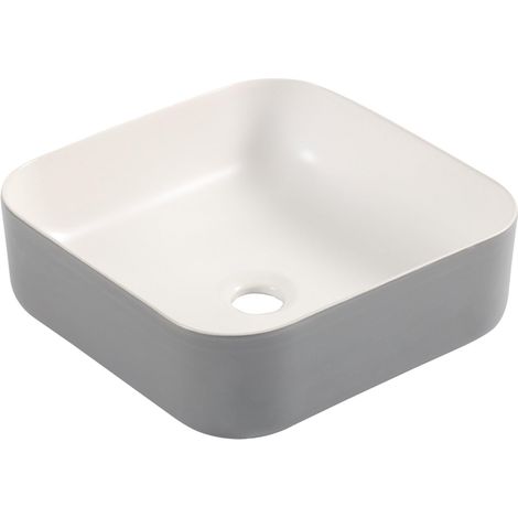 Differnz Nila vasque - 38x38x13cm - céramique - gris