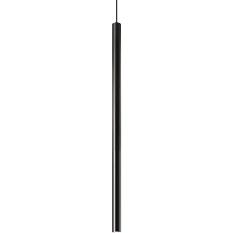 Lampadario A Sospensione Moderno Ultrathin Metallo Nero Led 12W 3000K Ip20