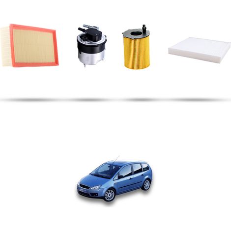 Kit tagliando 4 filtri compatibile con Ford Focus C-Max TDCI 1.6 66kw dal 2005 (1/5)