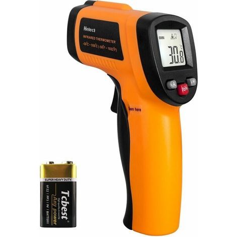 Thermomètre Infrarouge, Sans Contact Laser Thermomètre Infrarouge de -50°C à 550°C, Ecran LCD Rétroéclairé (Pas pour l'homme) (1/4)