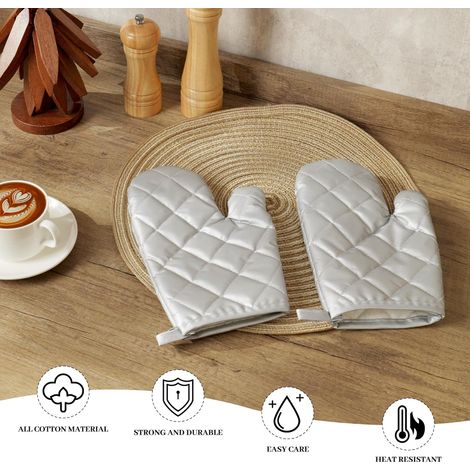 Hitzebeständige Küchenhandschuhe und -matten - Hitzebeständige Küchenhandschuhe und -matten, rutschfeste Küchenhandschuhe mit Füllung aus recyceltem Silikon, zum Kochen, Backen und Grillen.