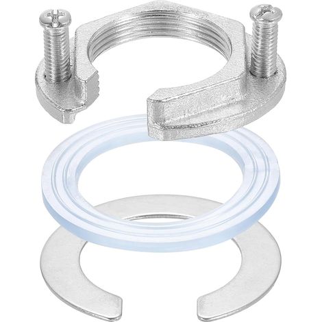 1-1/4 Inch (31mm) 304 Stainless Steel Type C Female Thread Hexagonal Locking Nut with Type C Gasket, Faucet Fixing Tool Set (1/5)