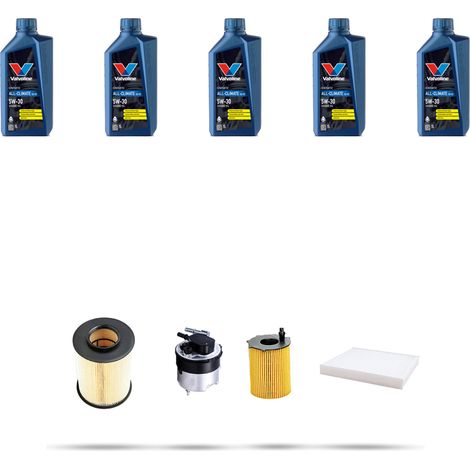 Kit tagliando 4 FILTRI e 5L OLIO compatibile con Ford Focus II 1.6 TDCI 74kw dal 2005 (1/5)
