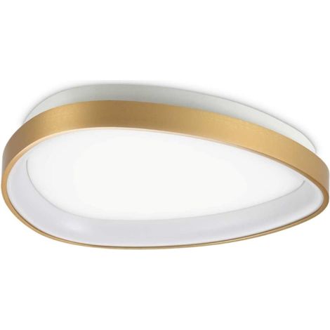 Ideal Lux Plafoniera moderna Gemini 1 luce LED integrato ottone metallo (1/3)