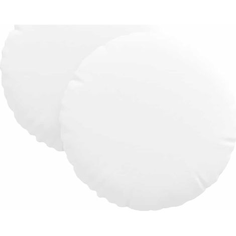 Maison Exclusive - Sitzkissen 2 pcs Weiß Ø30 x 13 cm Stoff