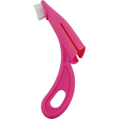 Cepillo de dientes de dedo para perros, cerdas de nailon, kit de cuidado dental y de encías para perros y gatos, rojo (1/5)